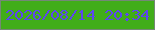 文字の大きさ：2、枠の色：748876、背景の色：41ad19、文字の色：5d46f1 無料ブログパーツのブログ時計