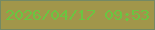 文字の大きさ：3、枠の色：748964、背景の色：a1964a、文字の色：6ac541 無料ブログパーツのブログ時計
