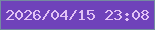 文字の大きさ：3、枠の色：748ba0、背景の色：6f42ba、文字の色：e2c1f5 無料ブログパーツのブログ時計