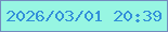 文字の大きさ：5、枠の色：748bbf、背景の色：97f6e2、文字の色：3390d9 無料ブログパーツのブログ時計