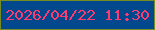 文字の大きさ：2、枠の色：748c21、背景の色：01488c、文字の色：fe3b71 無料ブログパーツのブログ時計
