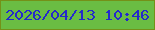 文字の大きさ：2、枠の色：749118、背景の色：6abd43、文字の色：2429cc 無料ブログパーツのブログ時計