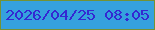 文字の大きさ：3、枠の色：749234、背景の色：35a1de、文字の色：3428d2 無料ブログパーツのブログ時計