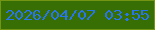 文字の大きさ：4、枠の色：749414、背景の色：386f04、文字の色：2875f2 無料ブログパーツのブログ時計