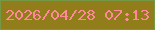 文字の大きさ：3、枠の色：749846、背景の色：917e1b、文字の色：ff8998 無料ブログパーツのブログ時計