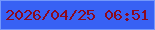 文字の大きさ：3、枠の色：7498fb、背景の色：3861f4、文字の色：8c091d 無料ブログパーツのブログ時計