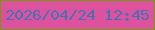 文字の大きさ：1、枠の色：74990c、背景の色：dd529c、文字の色：4671b7 無料ブログパーツのブログ時計