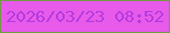文字の大きさ：3、枠の色：749947、背景の色：e75aea、文字の色：b43bdf 無料ブログパーツのブログ時計