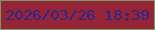 文字の大きさ：4、枠の色：749d66、背景の色：952536、文字の色：2d2688 無料ブログパーツのブログ時計