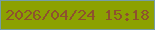 文字の大きさ：5、枠の色：749da6、背景の色：8ca101、文字の色：8e512e 無料ブログパーツのブログ時計