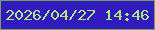 文字の大きさ：3、枠の色：74a25b、背景の色：311bbf、文字の色：b1e783 無料ブログパーツのブログ時計