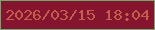 文字の大きさ：4、枠の色：74a76e、背景の色：85142f、文字の色：c85c4b 無料ブログパーツのブログ時計