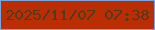 文字の大きさ：3、枠の色：74a7e3、背景の色：bb2e03、文字の色：523a1f 無料ブログパーツのブログ時計
