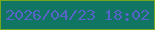 文字の大きさ：5、枠の色：74a821、背景の色：117564、文字の色：5764c7 無料ブログパーツのブログ時計