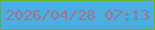 文字の大きさ：4、枠の色：74a933、背景の色：49afe1、文字の色：ac708f 無料ブログパーツのブログ時計