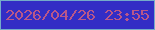 文字の大きさ：4、枠の色：74acc9、背景の色：332dc5、文字の色：b95789 無料ブログパーツのブログ時計