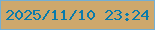 文字の大きさ：4、枠の色：74afd3、背景の色：cea86c、文字の色：097bab 無料ブログパーツのブログ時計