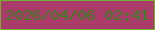 文字の大きさ：1、枠の色：74b130、背景の色：ab3c69、文字の色：3a7c22 無料ブログパーツのブログ時計