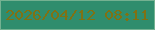 文字の大きさ：4、枠の色：74b191、背景の色：2f8d6d、文字の色：7f7114 無料ブログパーツのブログ時計