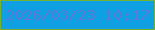文字の大きさ：4、枠の色：74b330、背景の色：0fa0e3、文字の色：5979d4 無料ブログパーツのブログ時計