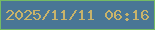 文字の大きさ：2、枠の色：74bb64、背景の色：497695、文字の色：c8b36b 無料ブログパーツのブログ時計