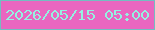 文字の大きさ：5、枠の色：74bdc1、背景の色：ea66c0、文字の色：94f2e1 無料ブログパーツのブログ時計