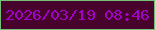 文字の大きさ：1、枠の色：74be75、背景の色：47032c、文字の色：a102c6 無料ブログパーツのブログ時計