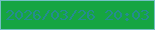 文字の大きさ：3、枠の色：74c0c4、背景の色：16a542、文字の色：248c90 無料ブログパーツのブログ時計