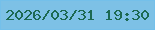 文字の大きさ：2、枠の色：74c0ea、背景の色：7dc1e6、文字の色：1c6952 無料ブログパーツのブログ時計