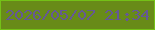 文字の大きさ：2、枠の色：74c117、背景の色：688b18、文字の色：655895 無料ブログパーツのブログ時計
