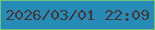 文字の大きさ：5、枠の色：74c17d、背景の色：278bb7、文字の色：493736 無料ブログパーツのブログ時計