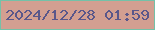 文字の大きさ：1、枠の色：74c1a8、背景の色：d39f91、文字の色：5a578a 無料ブログパーツのブログ時計