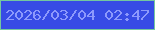 文字の大きさ：3、枠の色：74c79f、背景の色：374be5、文字の色：8d99fc 無料ブログパーツのブログ時計