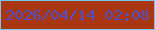 文字の大きさ：1、枠の色：74c7ef、背景の色：a93611、文字の色：4e4fcb 無料ブログパーツのブログ時計