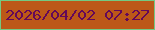 文字の大きさ：4、枠の色：74c982、背景の色：bc5818、文字の色：640859 無料ブログパーツのブログ時計