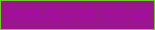 文字の大きさ：2、枠の色：74ca2d、背景の色：9b168e、文字の色：af06b1 無料ブログパーツのブログ時計