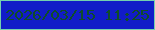文字の大きさ：3、枠の色：74d0ae、背景の色：111cc8、文字の色：0f4c2a 無料ブログパーツのブログ時計