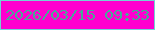 文字の大きさ：3、枠の色：74d3d3、背景の色：ff00cf、文字の色：47a998 無料ブログパーツのブログ時計