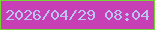 文字の大きさ：3、枠の色：74d632、背景の色：c73fb5、文字の色：bac4ef 無料ブログパーツのブログ時計