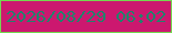 文字の大きさ：1、枠の色：74d850、背景の色：cc186f、文字の色：23826b 無料ブログパーツのブログ時計