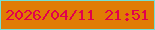 文字の大きさ：5、枠の色：74e0d3、背景の色：e17c05、文字の色：e2004c 無料ブログパーツのブログ時計