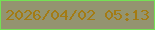 文字の大きさ：3、枠の色：74e154、背景の色：949470、文字の色：a37b14 無料ブログパーツのブログ時計