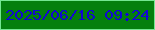 文字の大きさ：2、枠の色：74e692、背景の色：047f0e、文字の色：1306d4 無料ブログパーツのブログ時計
