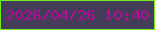 文字の大きさ：3、枠の色：74ec1e、背景の色：433d58、文字の色：b8099d 無料ブログパーツのブログ時計