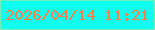 文字の大きさ：5、枠の色：74edb6、背景の色：10fdf2、文字の色：f98149 無料ブログパーツのブログ時計