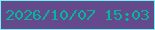 文字の大きさ：4、枠の色：74f2ef、背景の色：64498c、文字の色：05b69a 無料ブログパーツのブログ時計