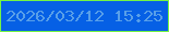文字の大きさ：4、枠の色：74f443、背景の色：0660e5、文字の色：589fe9 無料ブログパーツのブログ時計
