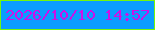 文字の大きさ：5、枠の色：74f70a、背景の色：0b9dff、文字の色：ce10e7 無料ブログパーツのブログ時計