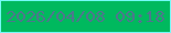 文字の大きさ：5、枠の色：74faf6、背景の色：00b95e、文字の色：4d778d 無料ブログパーツのブログ時計