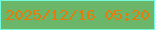 文字の大きさ：3、枠の色：74fbdc、背景の色：6bb668、文字の色：e37b0d 無料ブログパーツのブログ時計